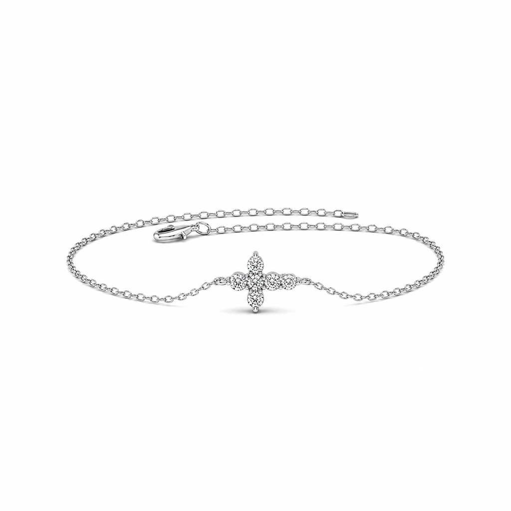 Kaia Diamond Cross Bracelet