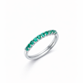 Vega Emerald Half Eternity Ring