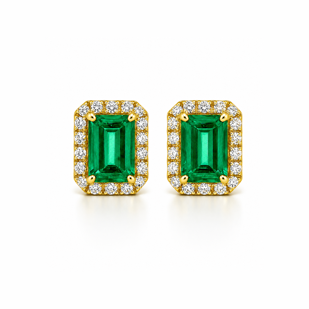 Luciene Emerald Studs