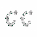 Alessandra Emerald Hoops