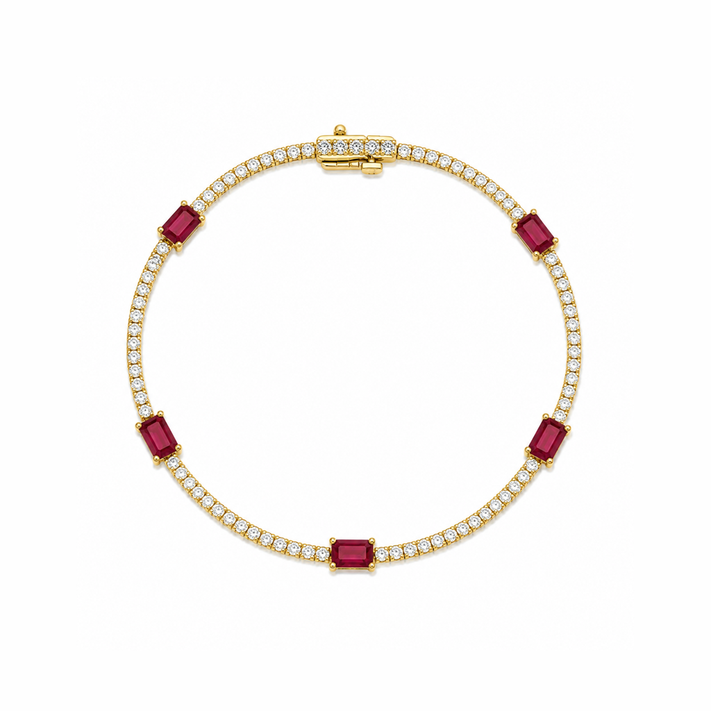 Collete Ruby Tennis Bracelet
