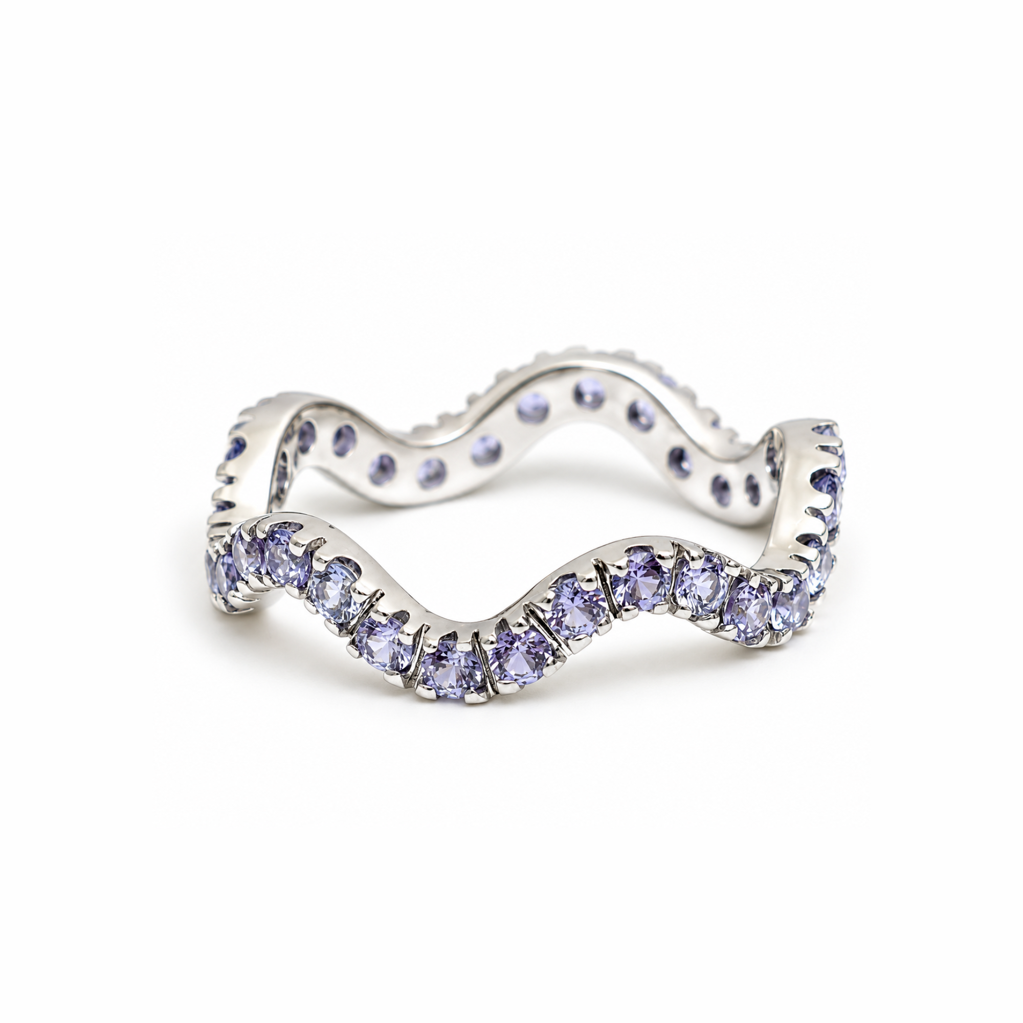 Artemisa Blue Wavy Ring