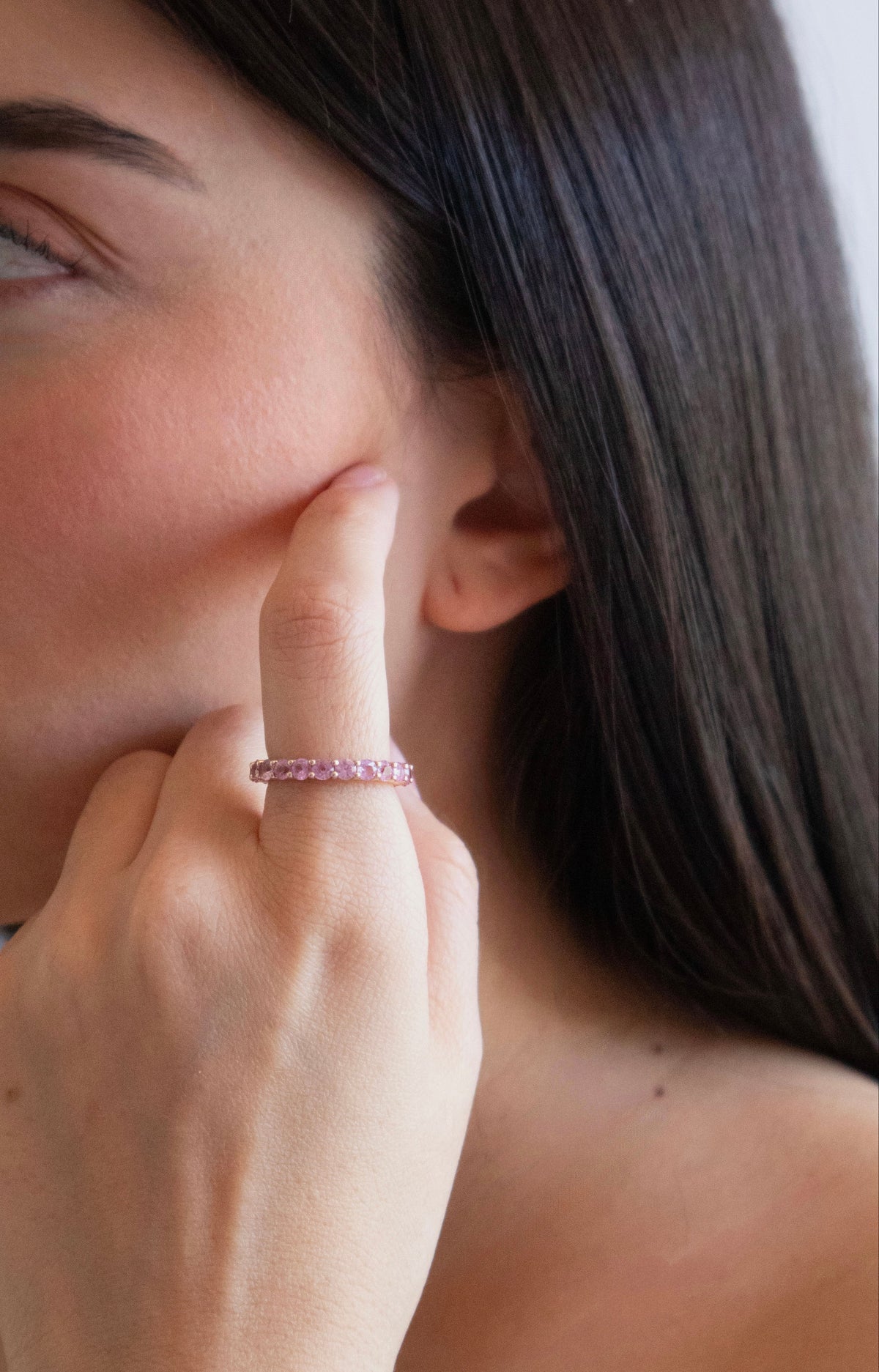 Nora Pink Sapphire Eternity Ring
