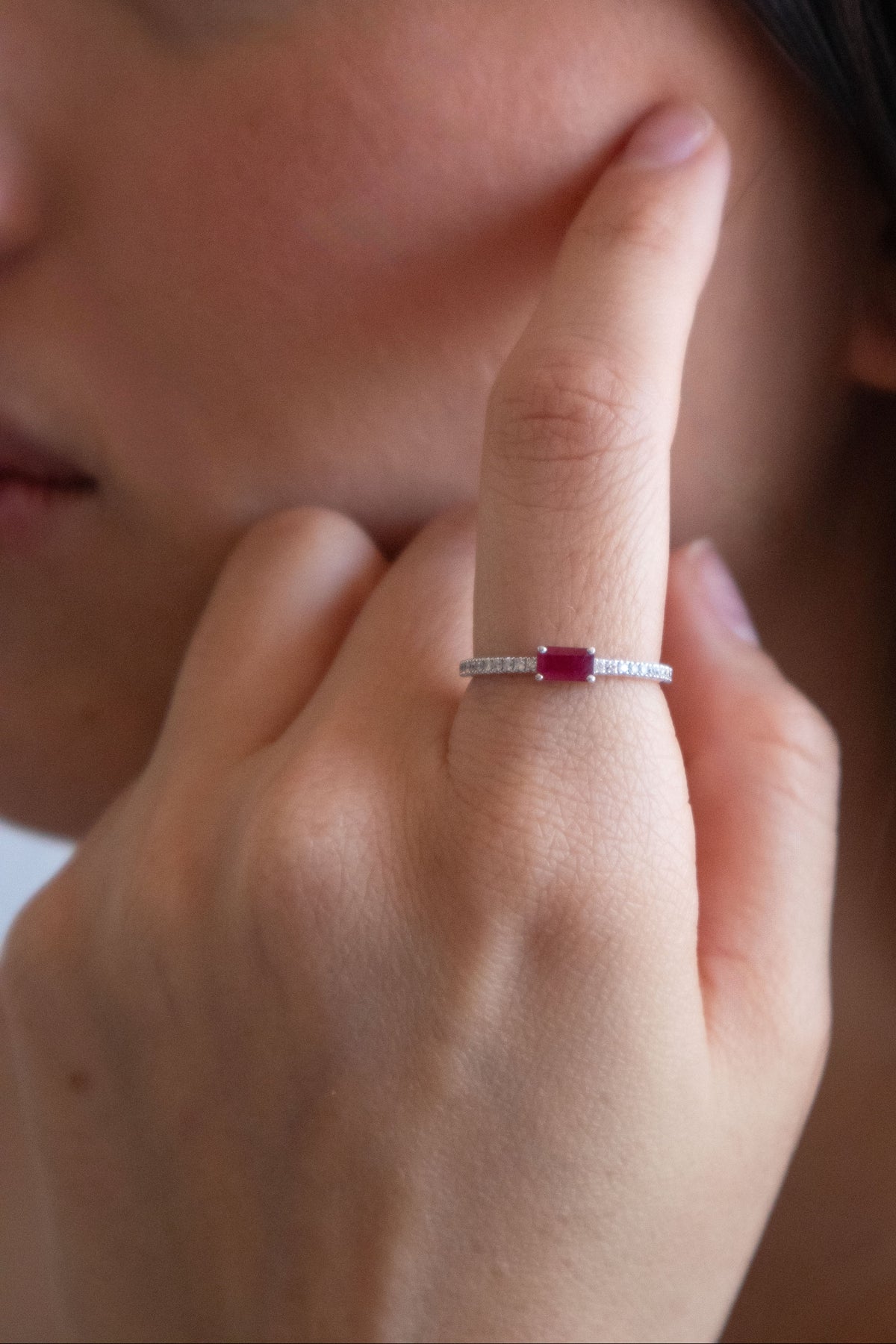 Ophelia Ruby Birth Stone Ring
