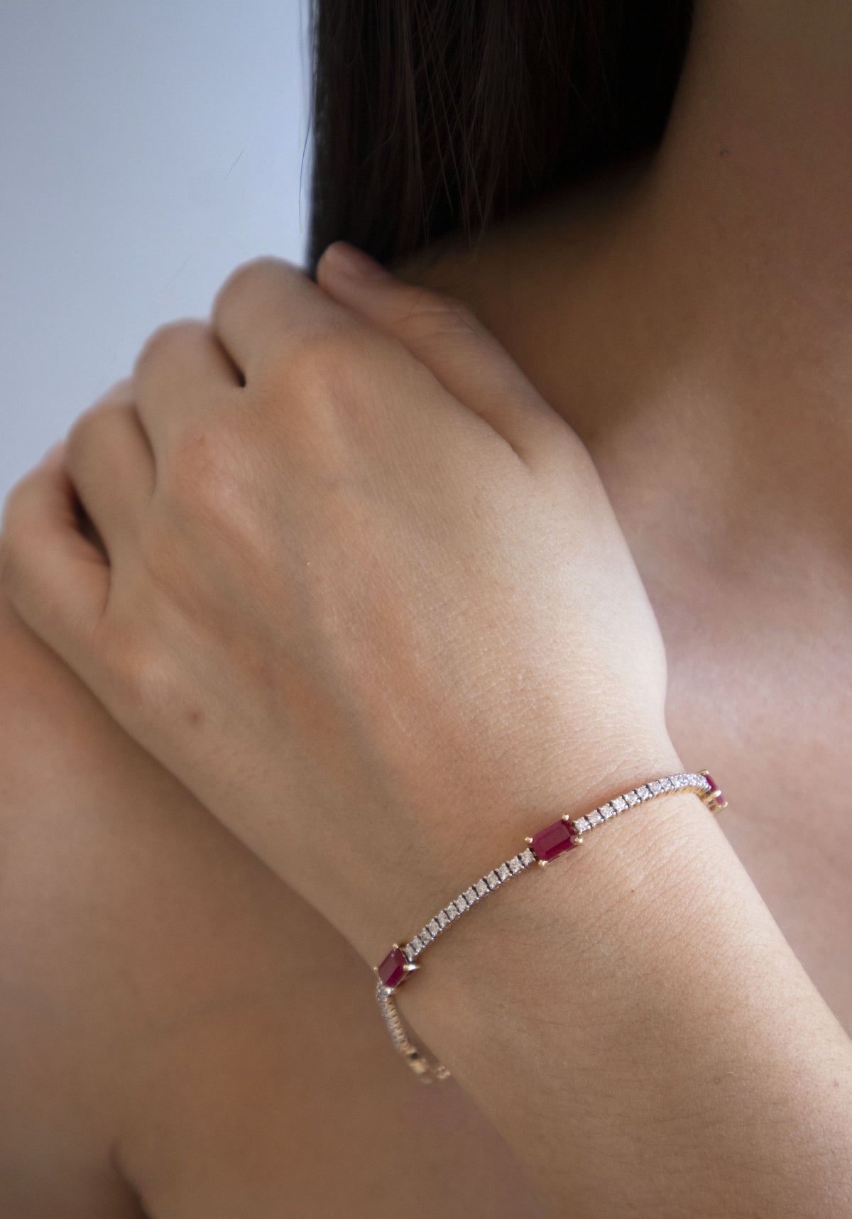 Collete Ruby Tennis Bracelet