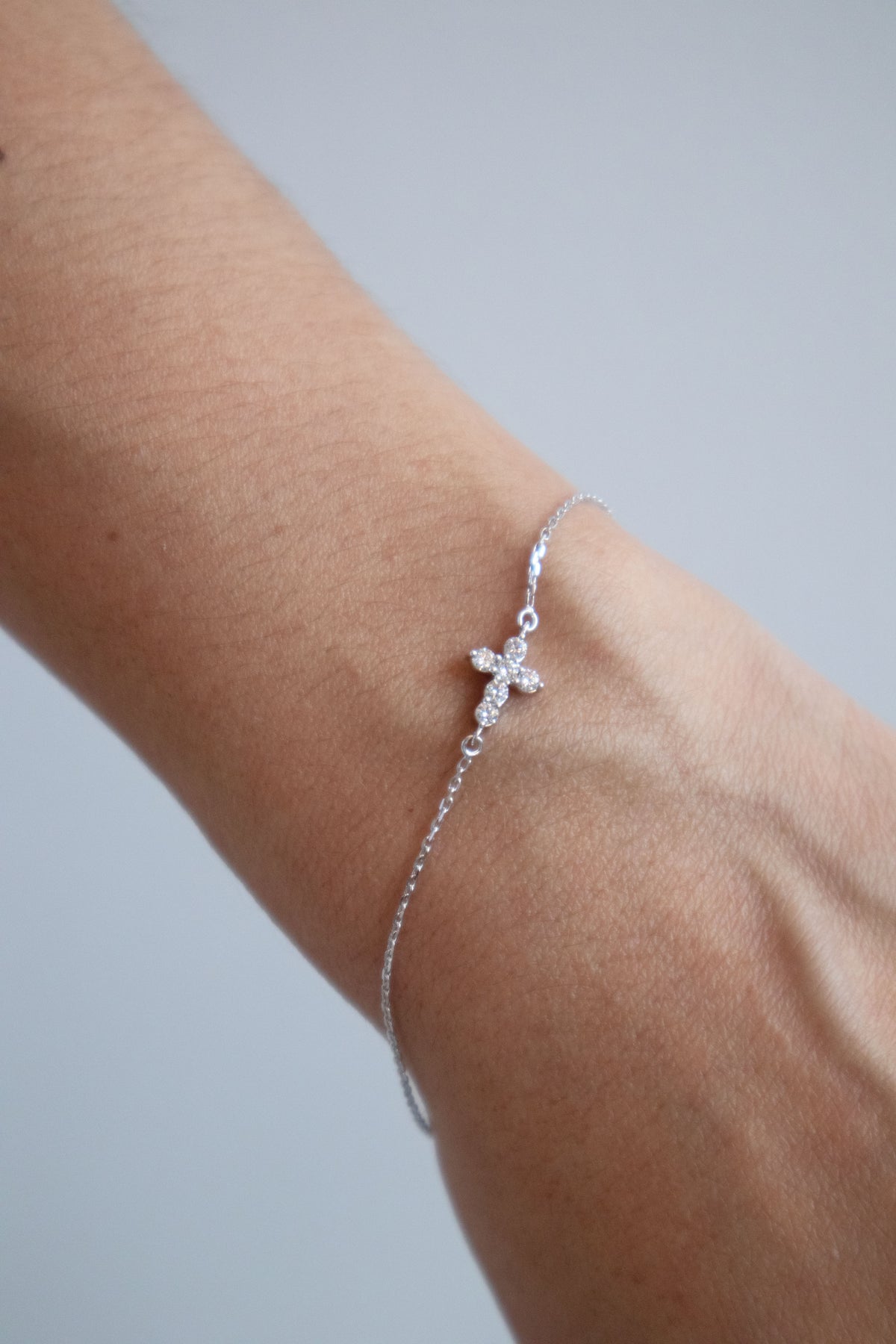 Kaia Diamond Cross Bracelet