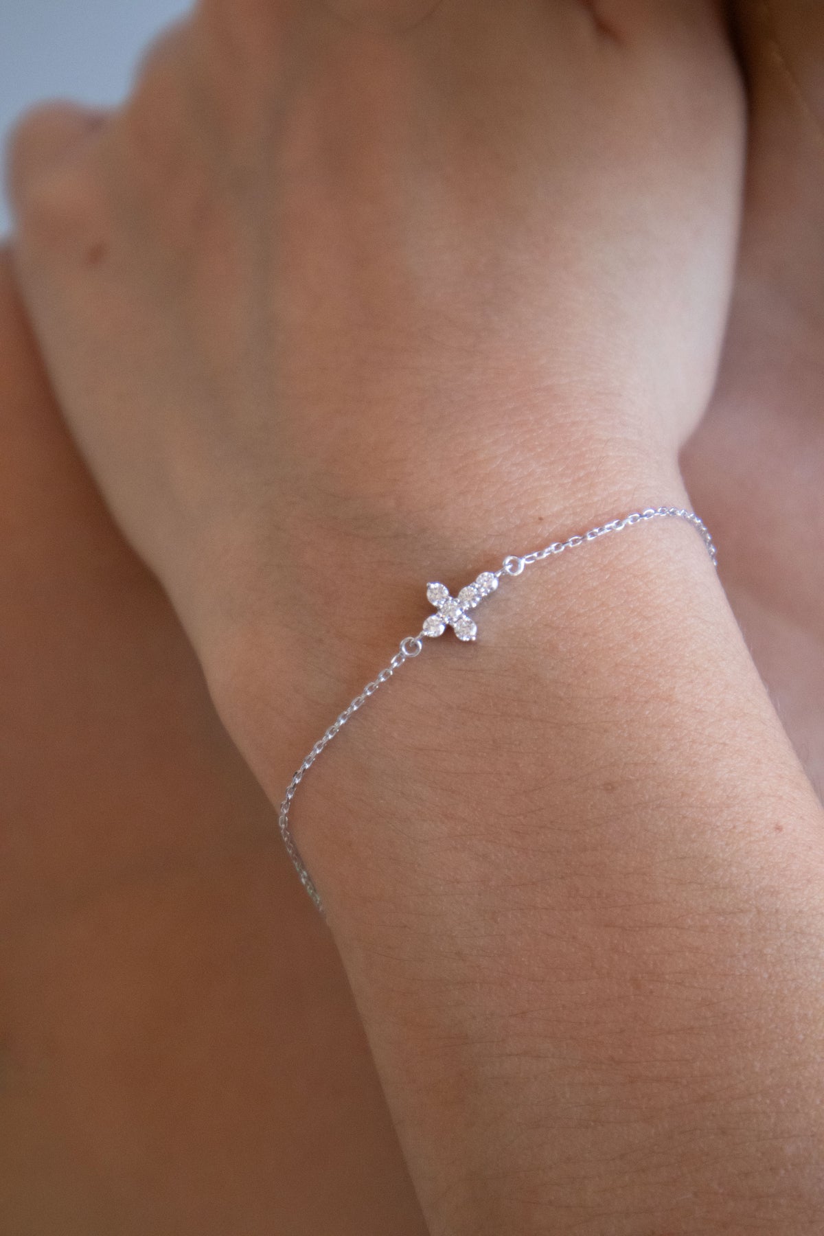 Kaia Diamond Cross Bracelet