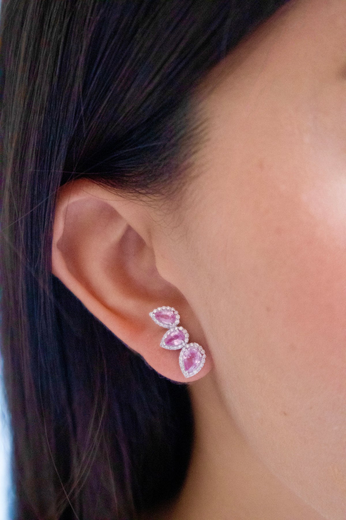 Eloise pink sapphire climbers